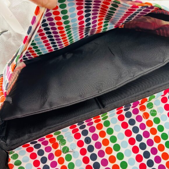 Dickies Colorful Messenger Bag With Polka Dot Design & Adjustable Strap - Picture 3 of 6